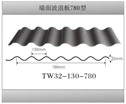 供应产品 山西西安彩钢瓦 山西780型波纹彩钢板 产品名称 产品型号