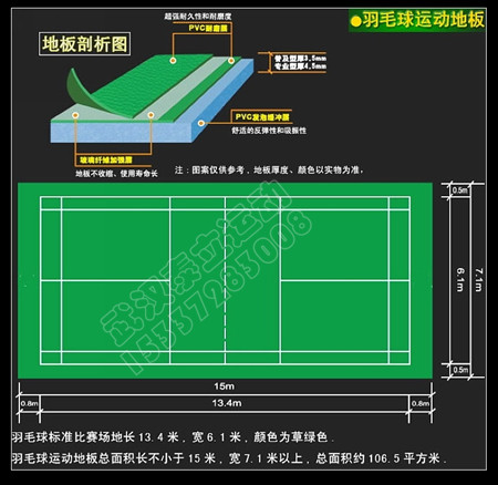 塑膠羽毛球場(chǎng)運(yùn)動(dòng)木地板
